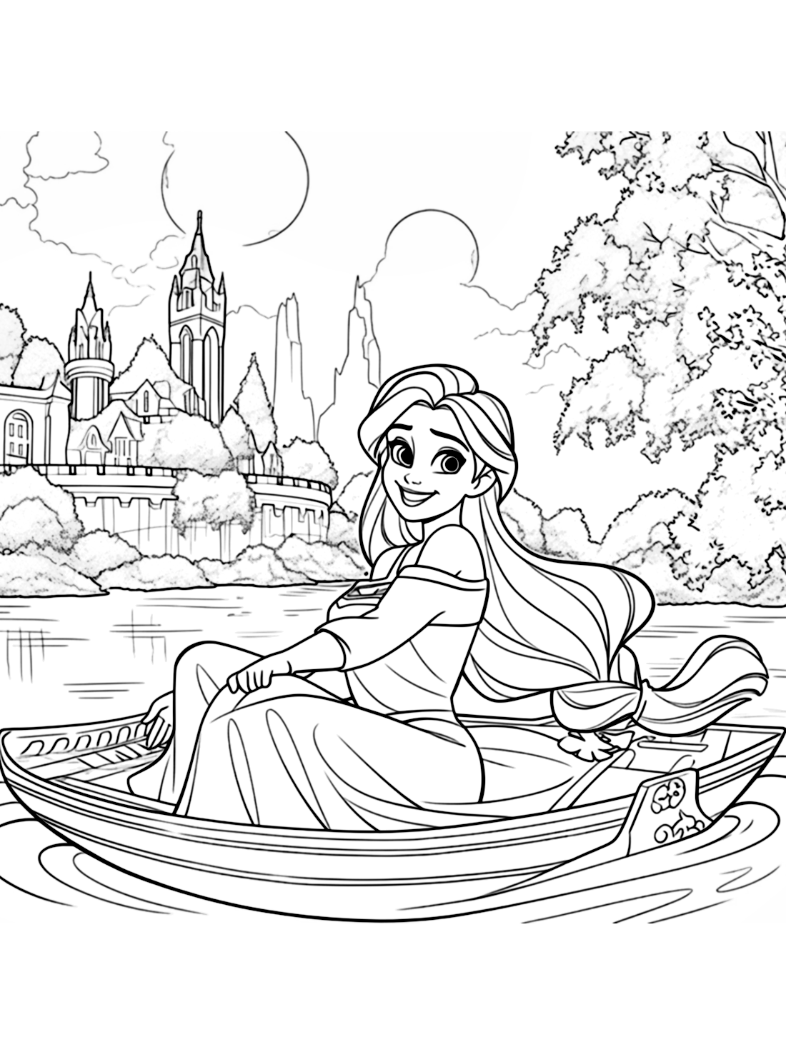 Print Rapunzel Coloring Pages Coloring Online Free