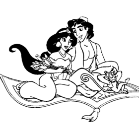 Aladdin Is Happy With Princess Jasmine