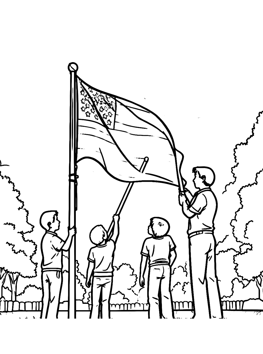 Flag for children - Coloring Online Free