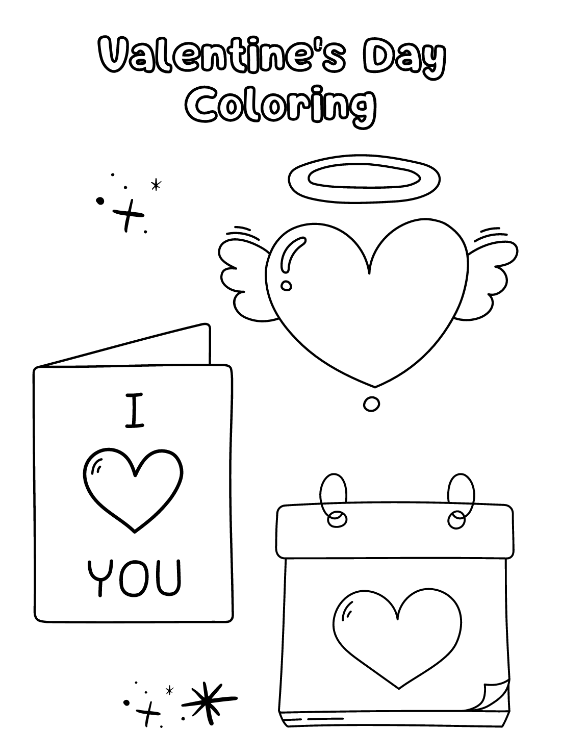 Free Valentines Day Coloring Pages - Coloring Online Free