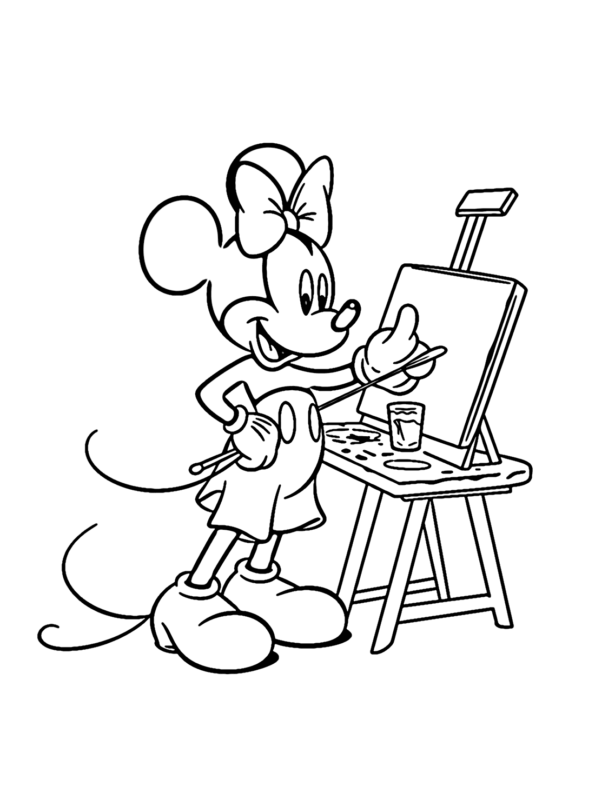 Minnie Mouse painting