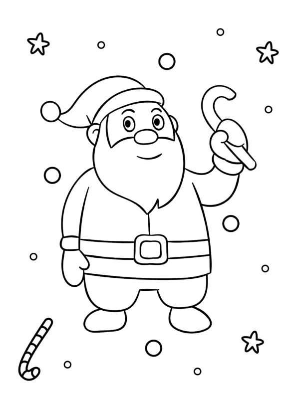 Printable Cute Santa Claus