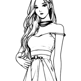 Rose from Blackpink Coloring Pages