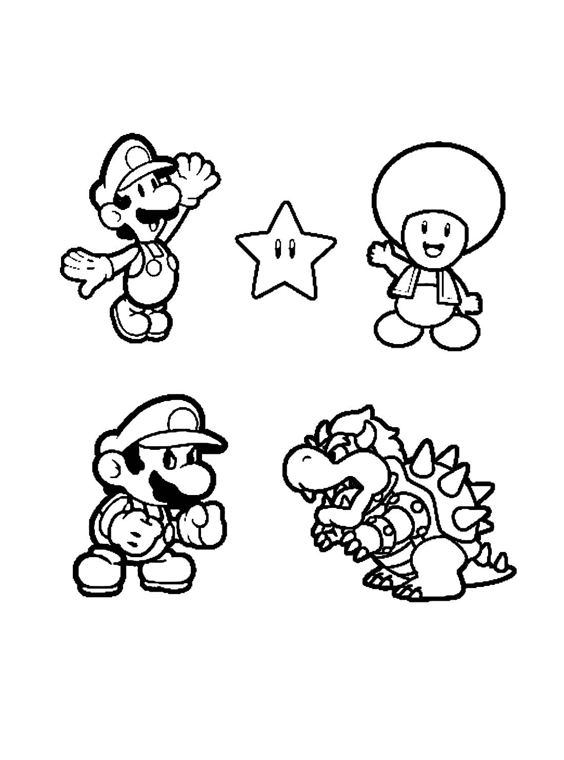 Super Mario Characters - Coloring Online Free