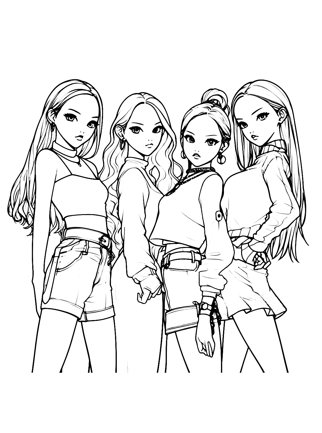 Blackpink Drawing Coloring Pages - Coloring Online Free