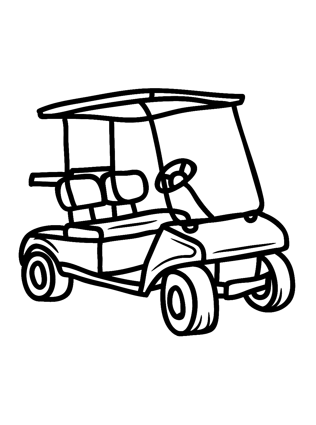 Golf Cart Emoji - Coloring Online Free