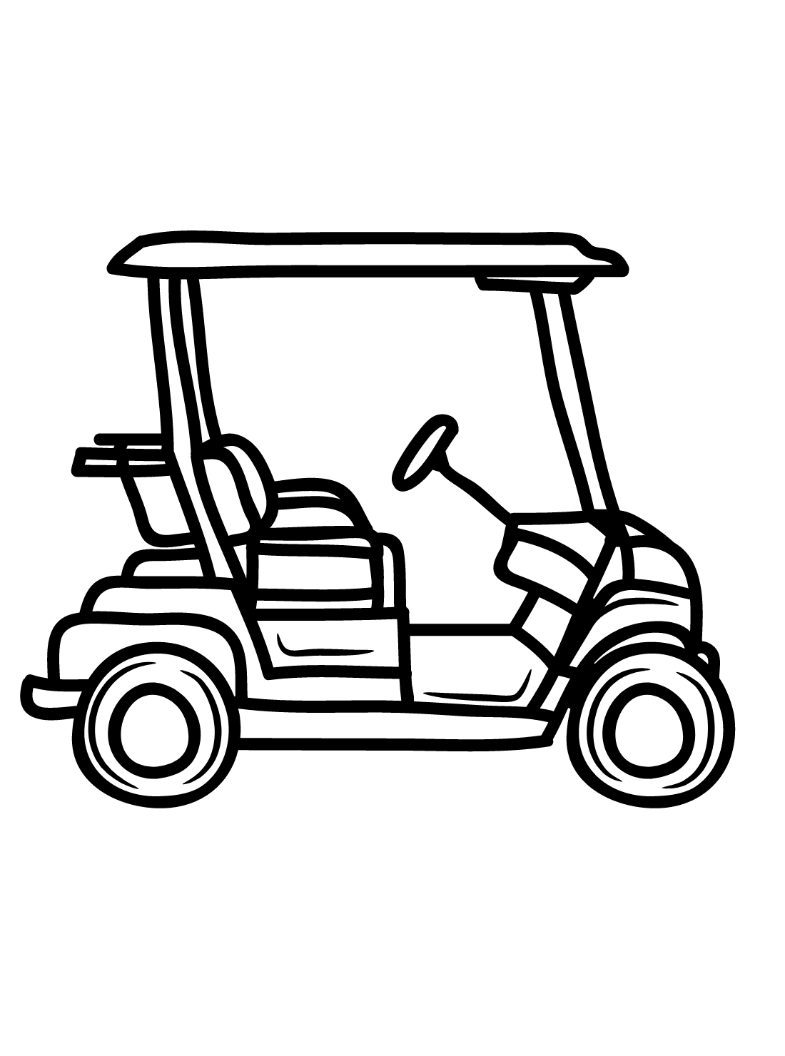 Golf Cart Printable - Coloring Online Free