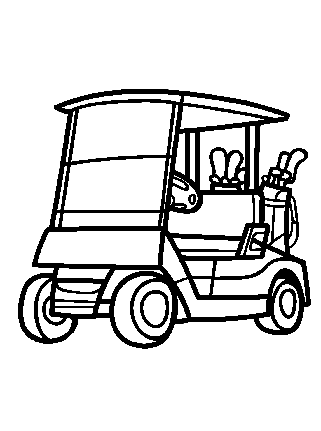 Luxury Golf Cart - Coloring Online Free