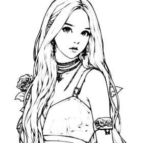 Rose Blackpink Coloring Pages Free