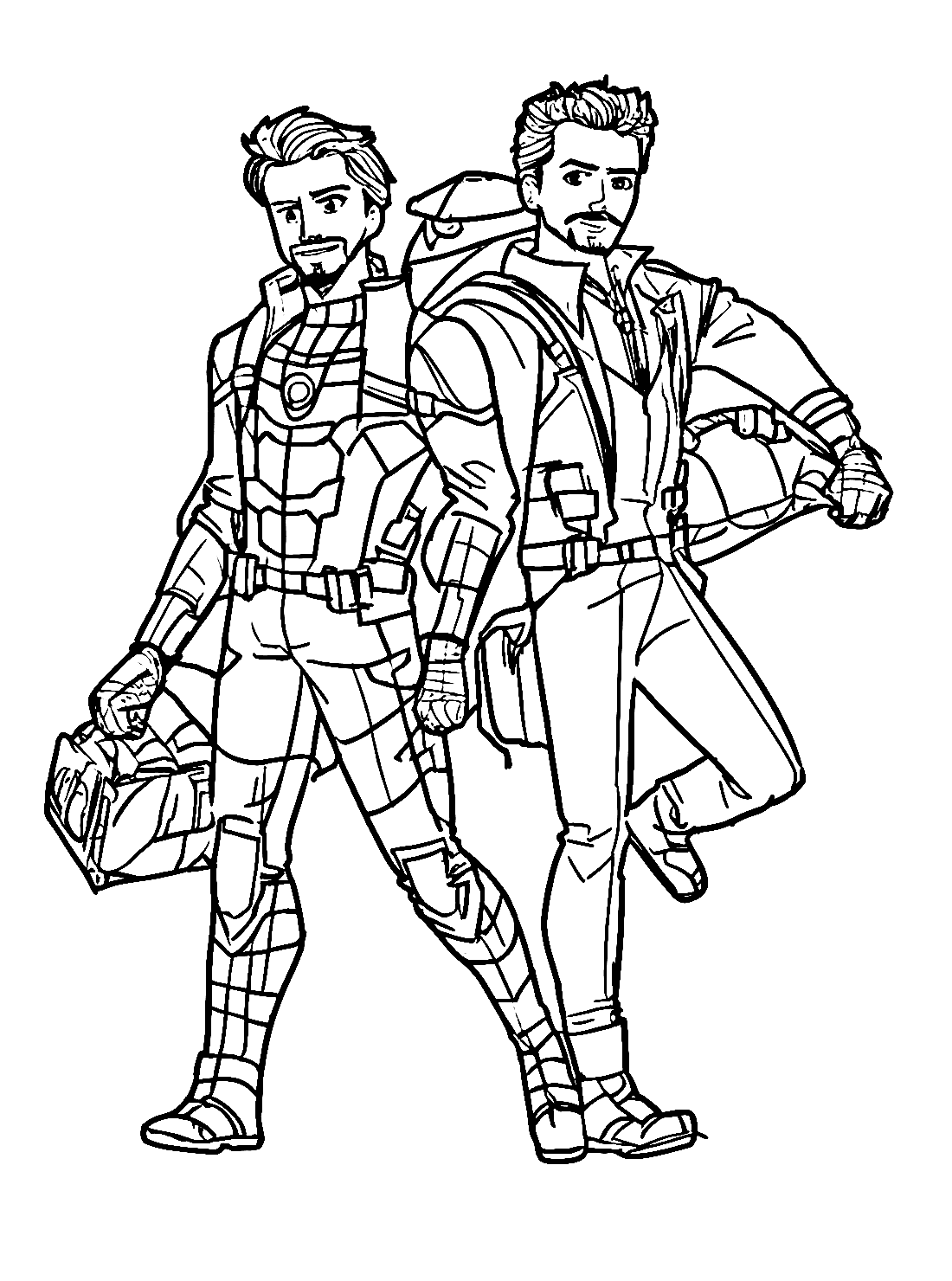 Peter Parker and Tony Stark - Coloring Online Free