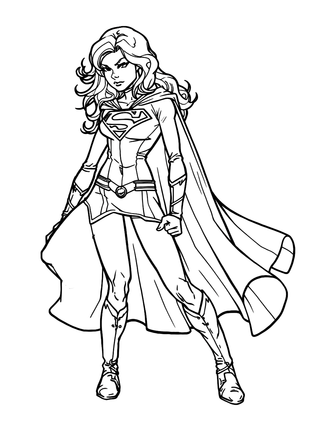 Supergirl Coloring Pages Online For Kids!