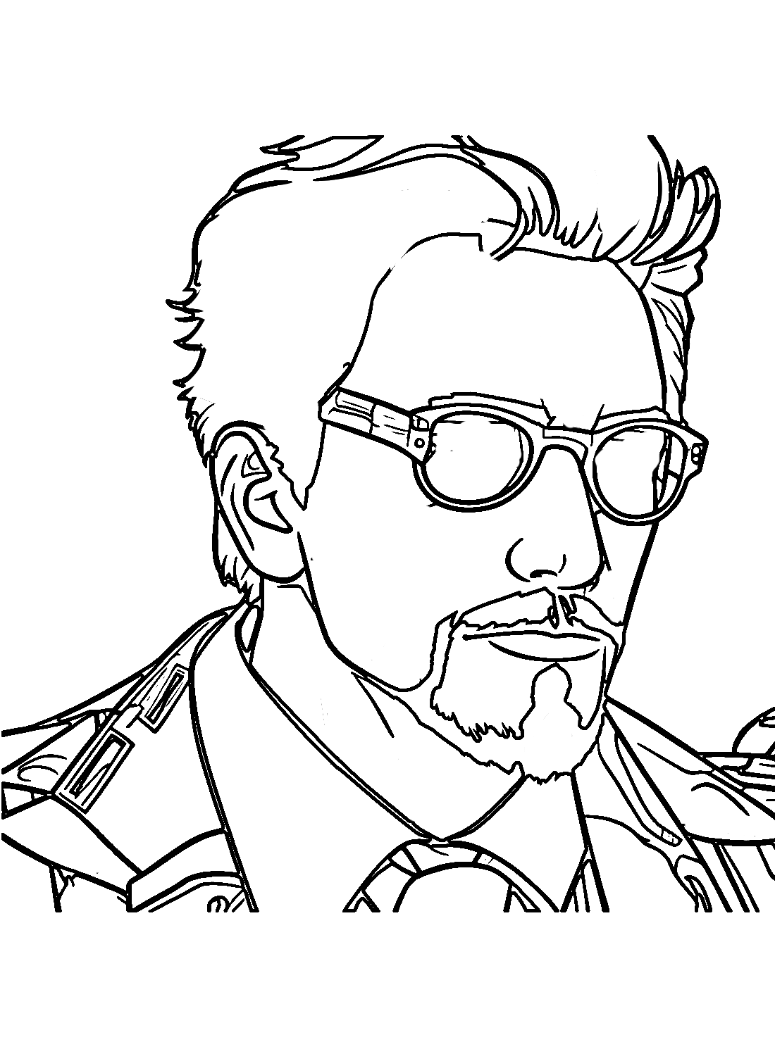 Tony Stark Glasses - Coloring Online Free