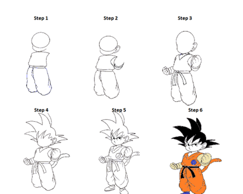 How To Draw Son Goku Step By Step