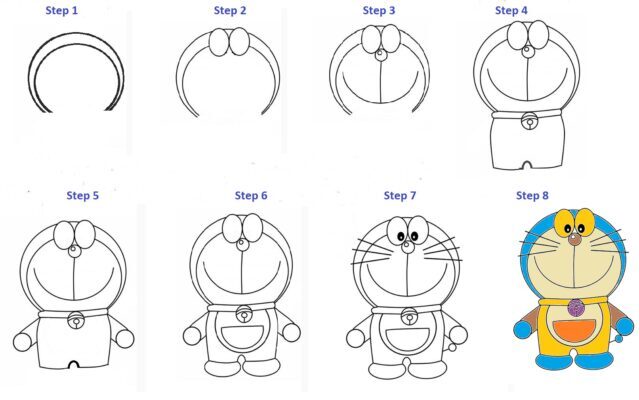 How to Draw Doraemon Step by Step