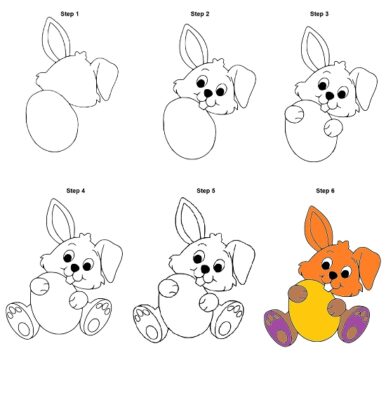 How to Draw an Easter Bunny