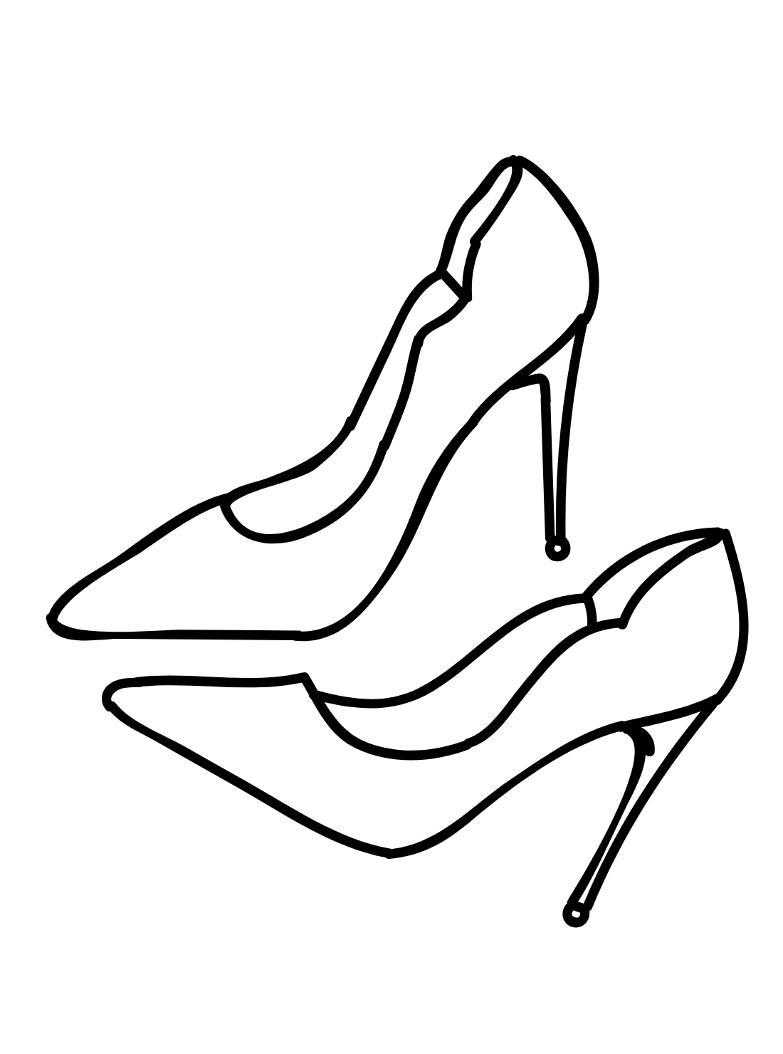 High Heels Coloring Pages Online Free For Kids!