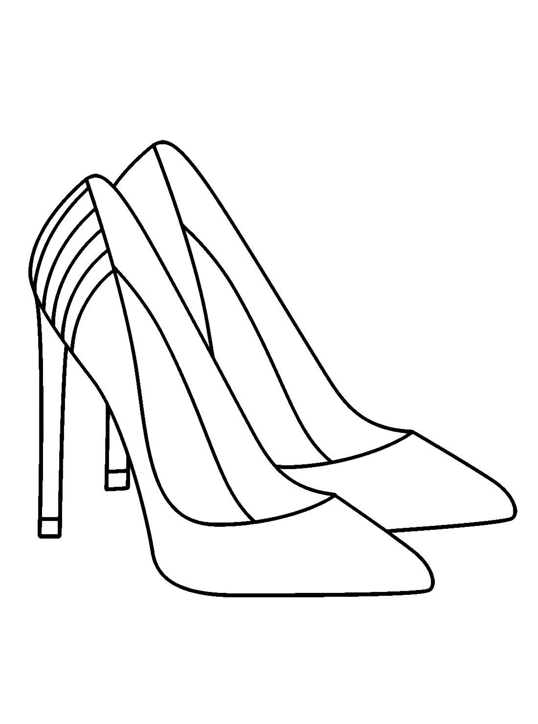 High Heels Coloring Pages Online Free For Kids!