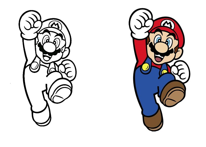 Super Mario Cartoon Drawing